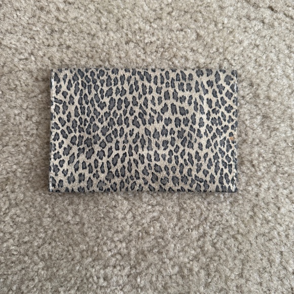 CLARE VIVIER Leopard Raw Leather Envelope Clutch / Wallet - Picture 5 of 6